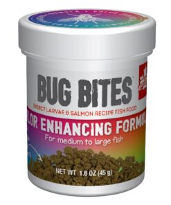 Fluval Bug Bites Colour Enhancing Formula – Small to Medium Fish – 1.4-2.0 mm granules - 45 g (1.6 oz)