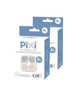 Catit PIXI Cat Drinking Fountain Filter, Replacement Triple Action Water Filter, 12-Pack
