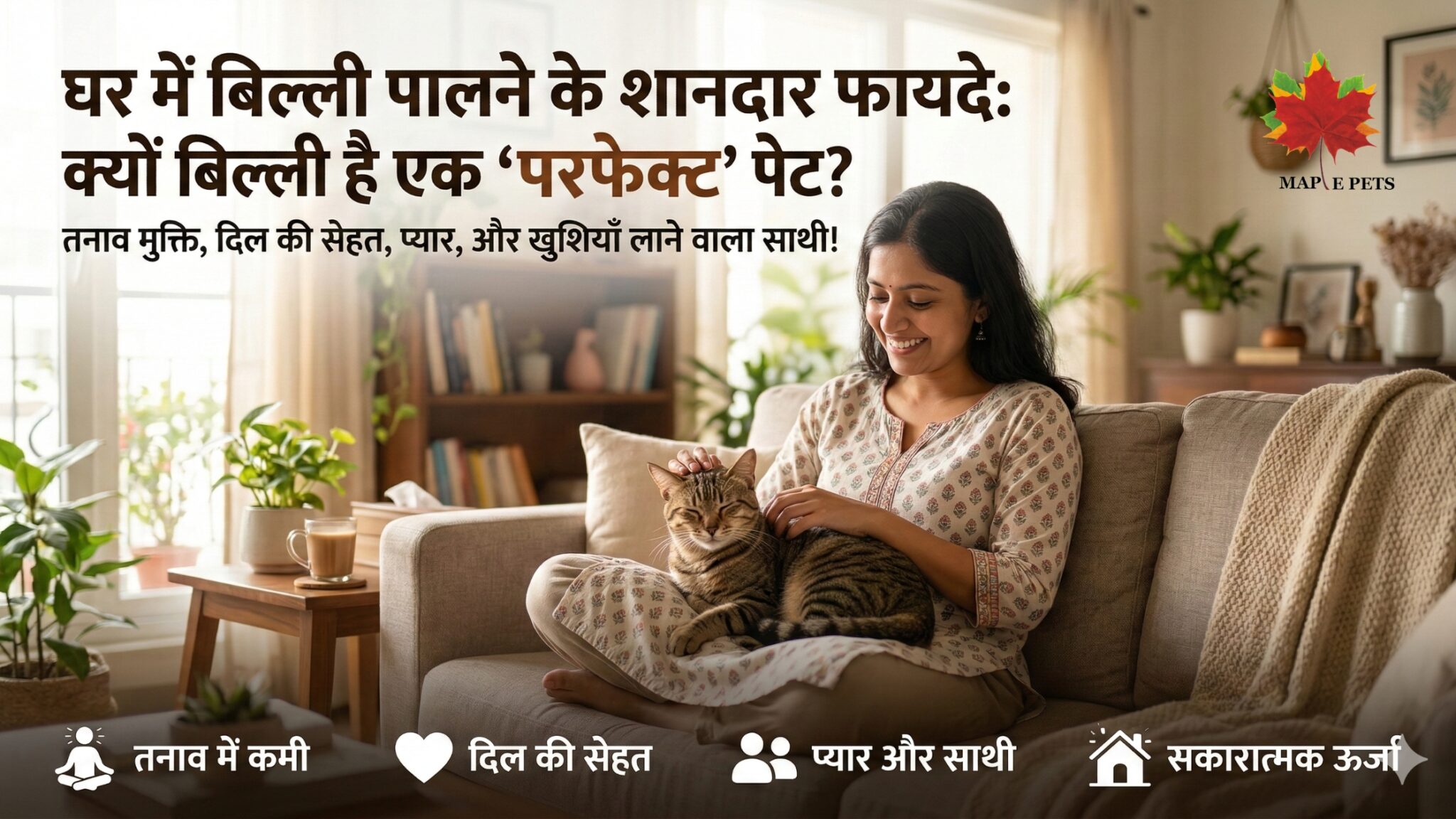 घर में बिल्ली पालने के फायदे – एक प्यारी घरेलू बिल्ली