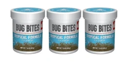 Fluval Bug Bites Tropical Formula – Small to Medium Granules 0.25–1.0 mm | 3 x 45g Combo Pack