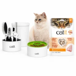 Grooming Kit For cat and Best treats with multi feeder