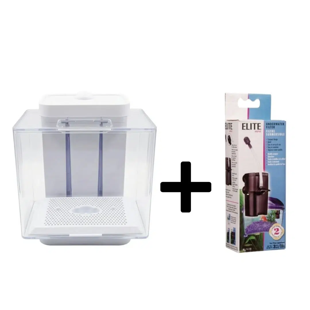 Marina Betta EZ Care Aquarium and Elite Mini internal underwater filter combo kit