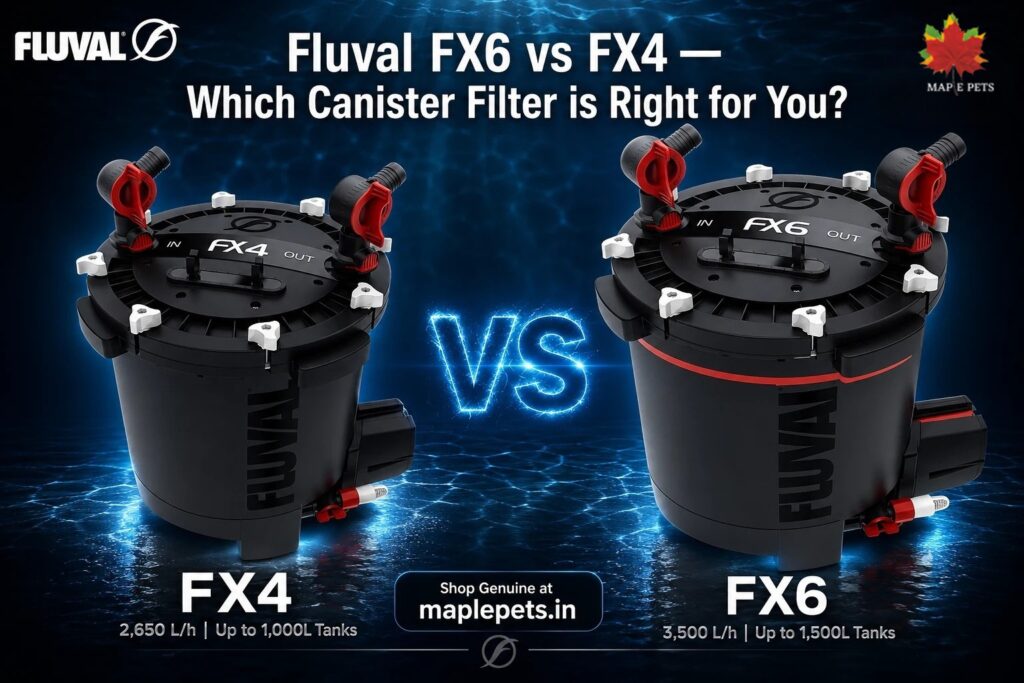 Fluval FX6 vs FX4 canister filter comparison — Maple Pets India