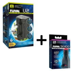Fluval U2 internal underwater filter and SK400 surface skimmer aquarium combo pack