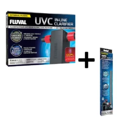 Fluval UVC inline clarifier and output spray bar kit for 07 canister filters combo pack