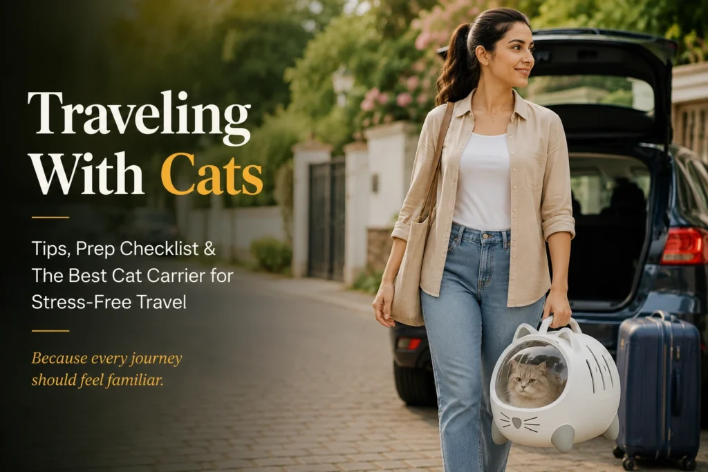 Cat resting comfortably inside Catit PIXI Mio 2-in-1 travel carrier and bed