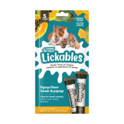 Living World Green Lickables Treat Papaya package for small pets