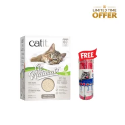 Catit Unscented Cat Litter 5.6 kg + FREE Cat Treat Jar