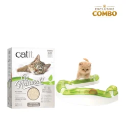 Catit Unscented Cat Litter 5.6 kg + Super Circuit Cat Toy