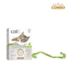 cat litter and toy