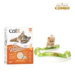 Catit Vanilla Cat Litter 5.6 kg + Super Circuit Cat Toy
