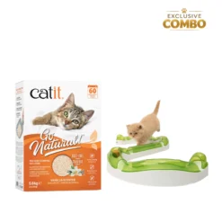 Catit Vanilla Cat Litter 5.6 kg + Wave Circuit Cat Toy